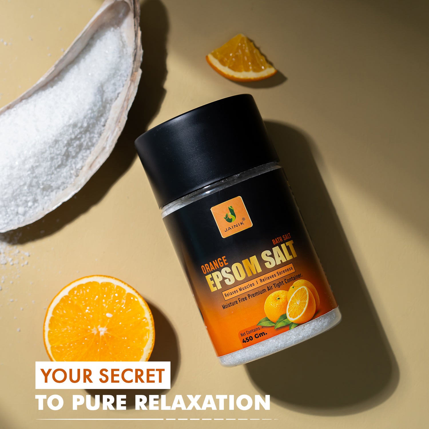 Orange Bath/Epsom Salt & Magnesium Sulphate For Muscle Relaxation