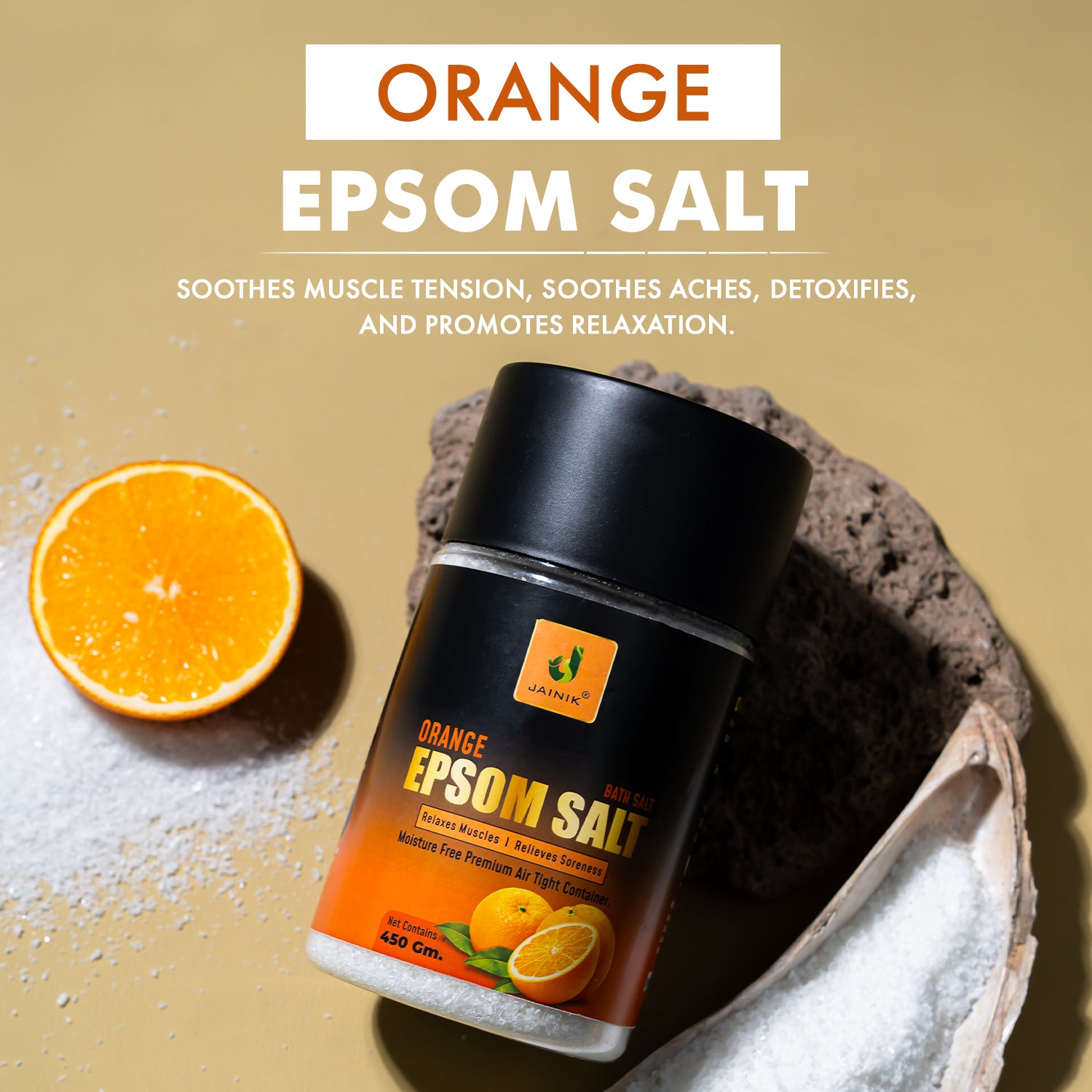 Orange Bath/Epsom Salt & Magnesium Sulphate For Muscle Relaxation