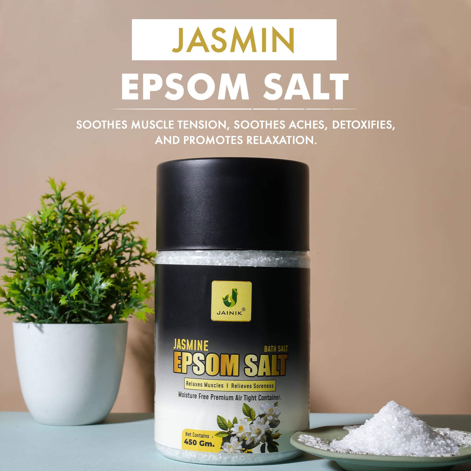 Jasmine Bath/Epsom Salt & Magnesium Sulphate For Muscle Relaxation