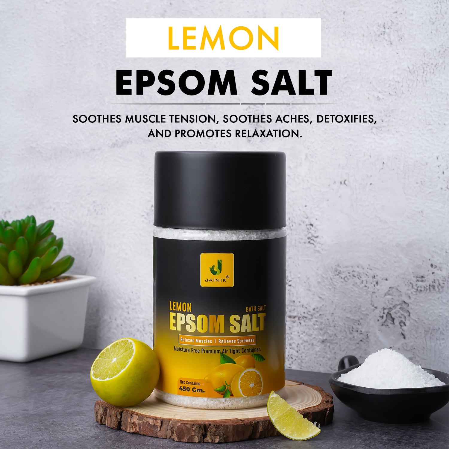 Lemon Bath/Epsom Salt & Magnesium Sulphate For Muscle Relaxation