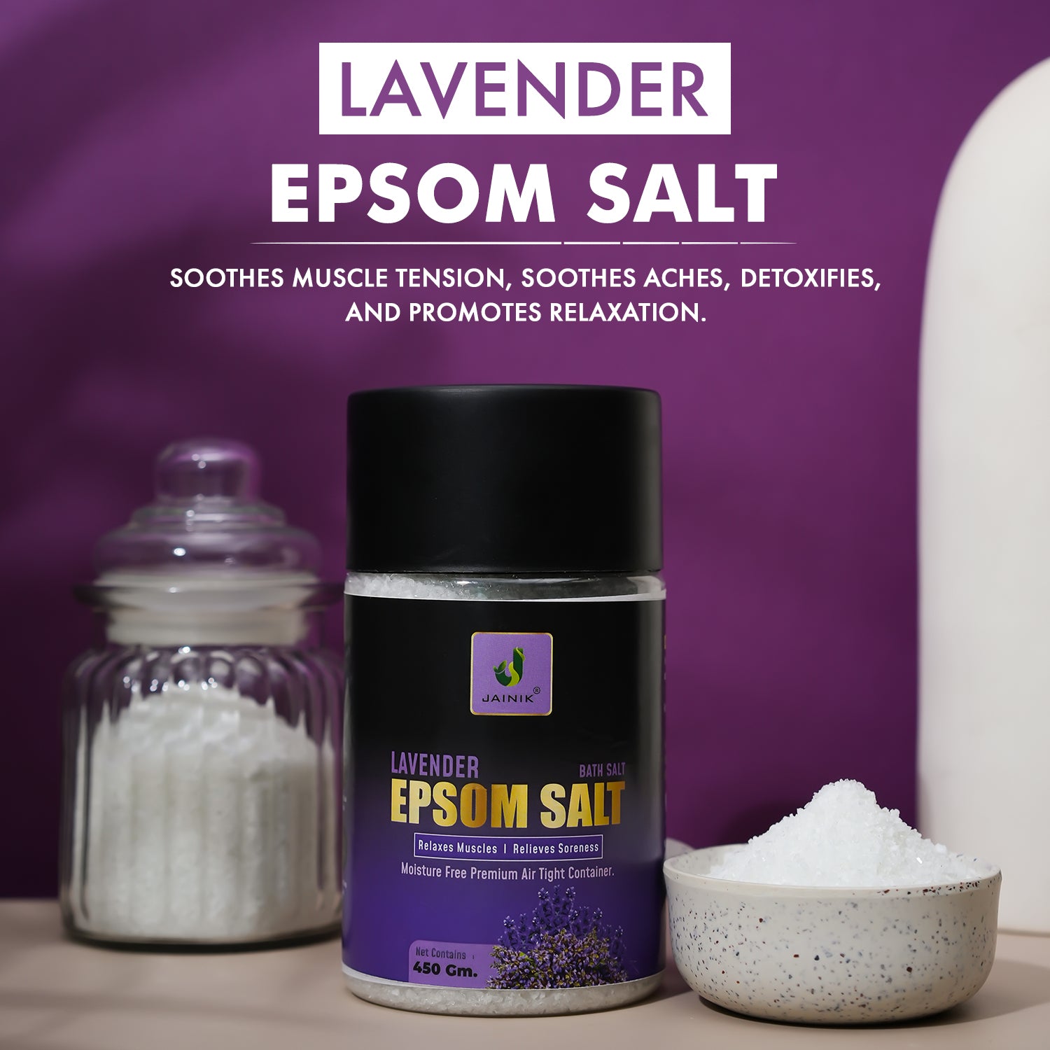 Lavender Bath/Epsom Salt & Magnesium Sulphate For Muscle Relaxation