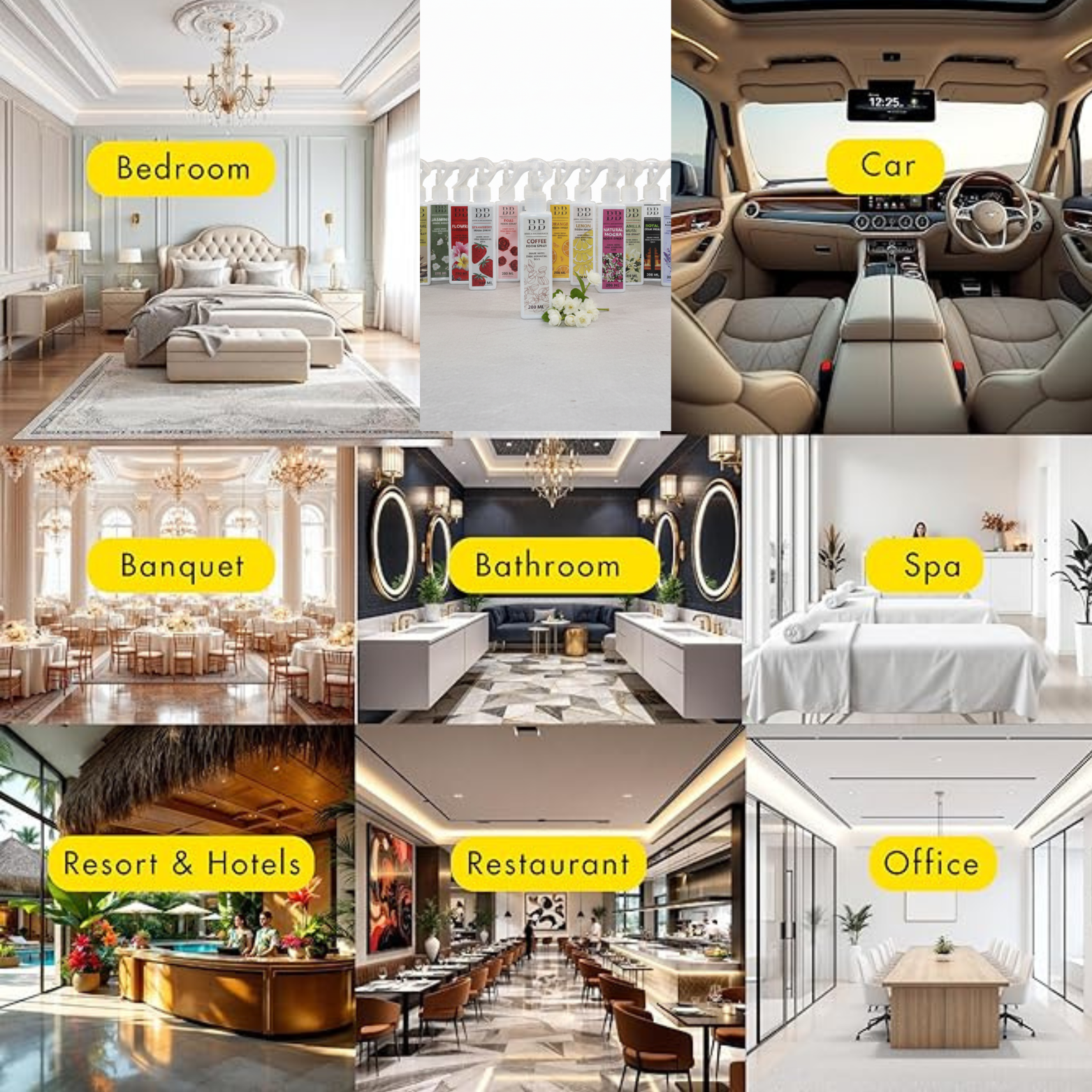 Long-Lasting orange Odour Eliminator for Home, Hotel Rooms, Toilet & Office Use