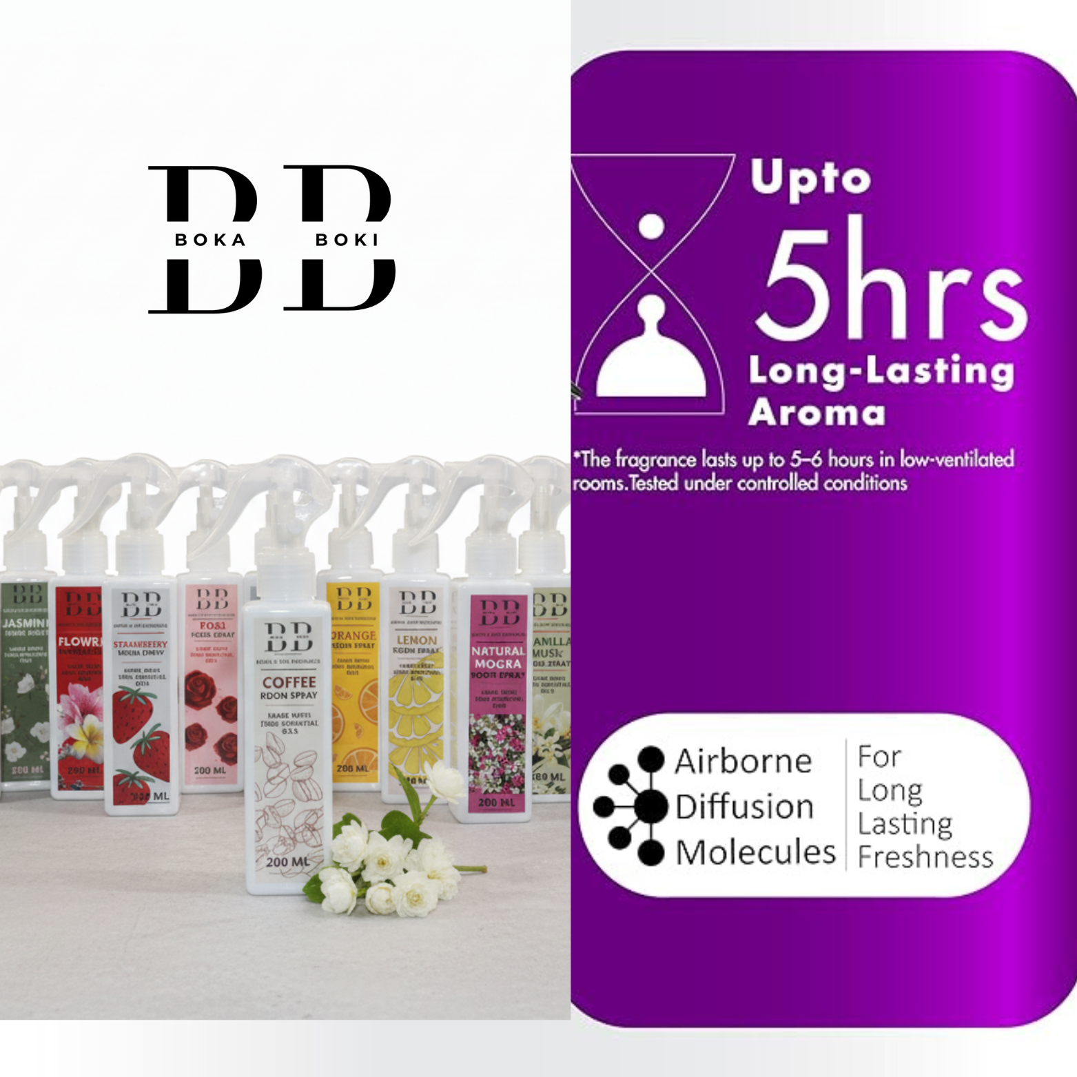 Long-Lasting orange Odour Eliminator for Home, Hotel Rooms, Toilet & Office Use