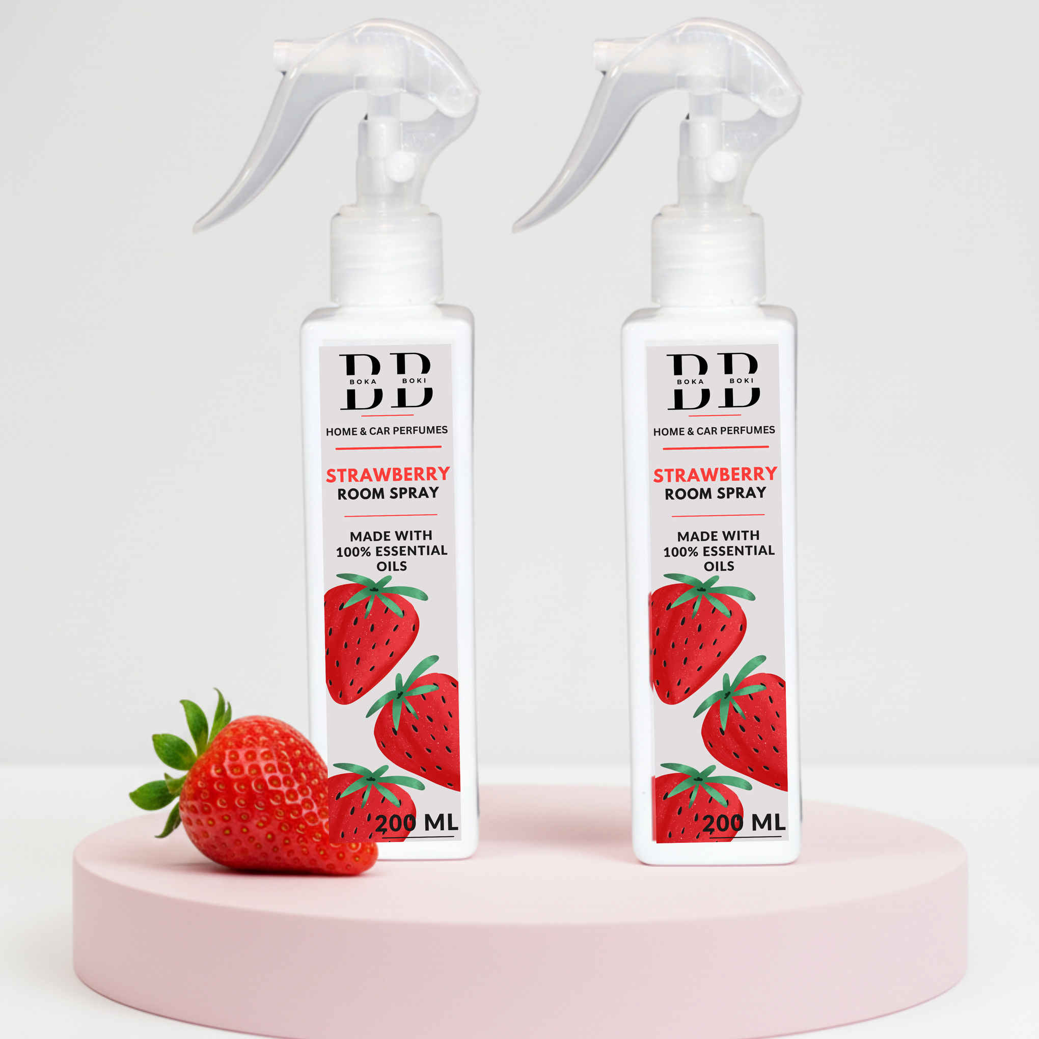 Long-Lasting Strawberry Pack Of 2 Odour Eliminator for Home, Hotel Rooms, Toilet & Office Use