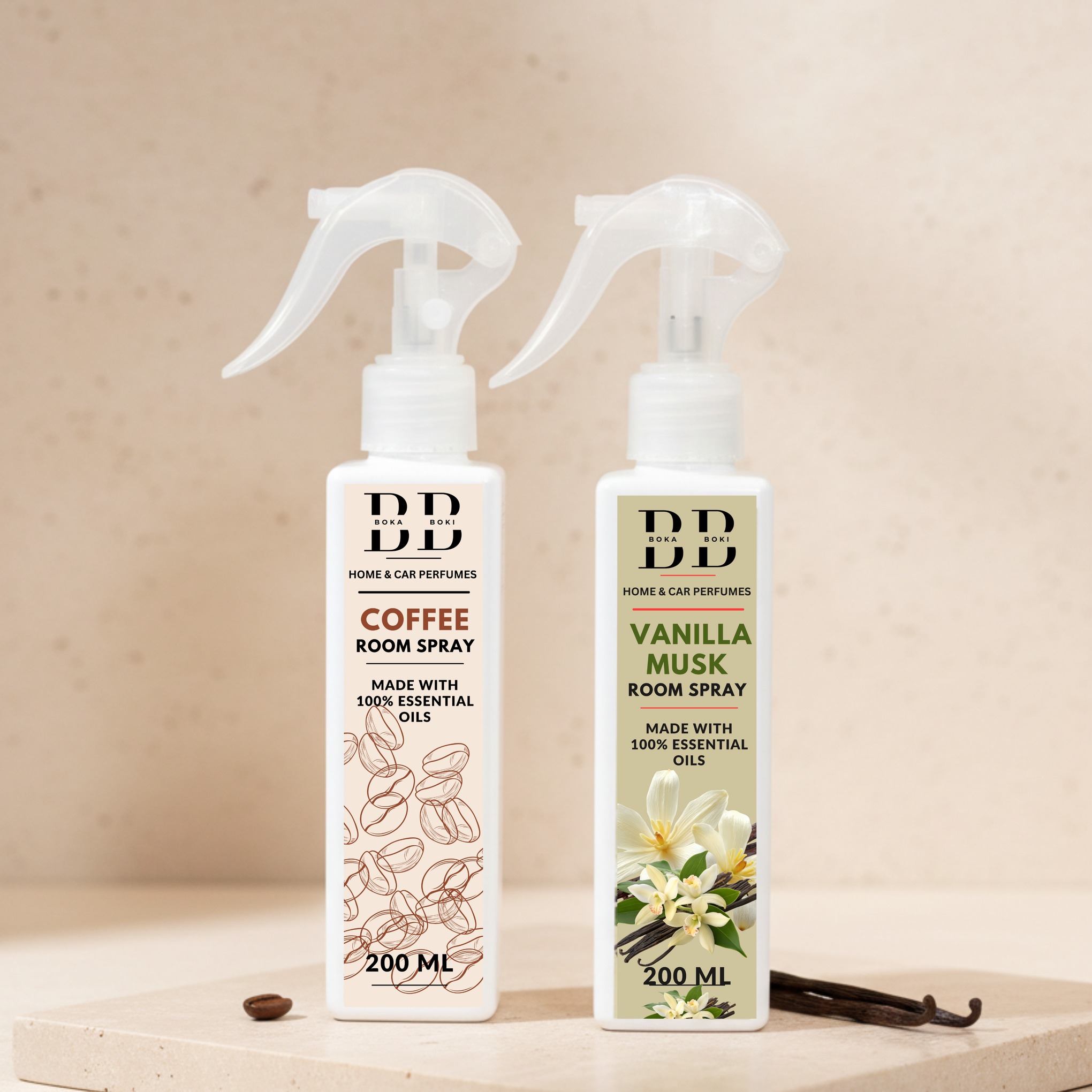 Long-Lasting Coffeee & Vanilla Musk Pack Of 2 Odour Eliminator for Home, Hotel Rooms, Toilet & Office Use