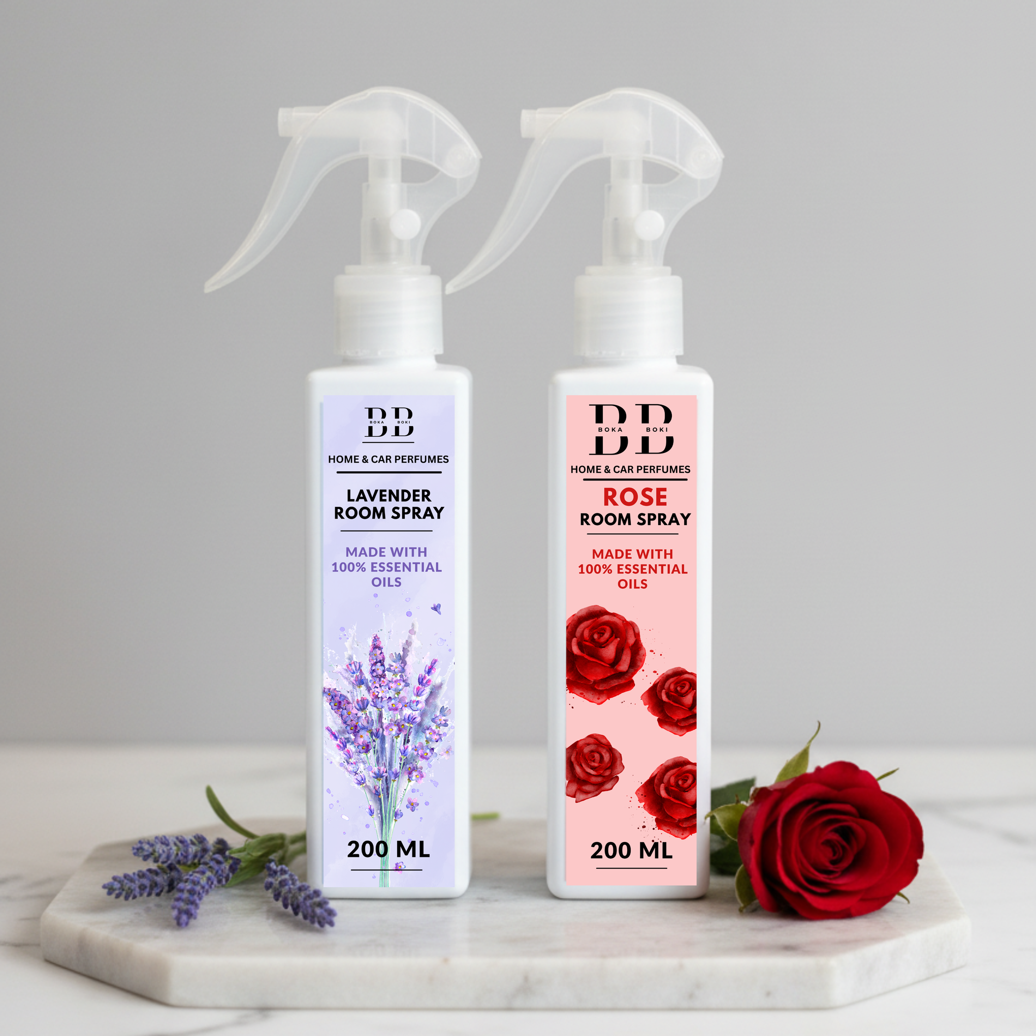 Long-Lasting Rose & Lavender Pack Of 2 Odour Eliminator for Home, Hotel Rooms, Toilet & Office Use