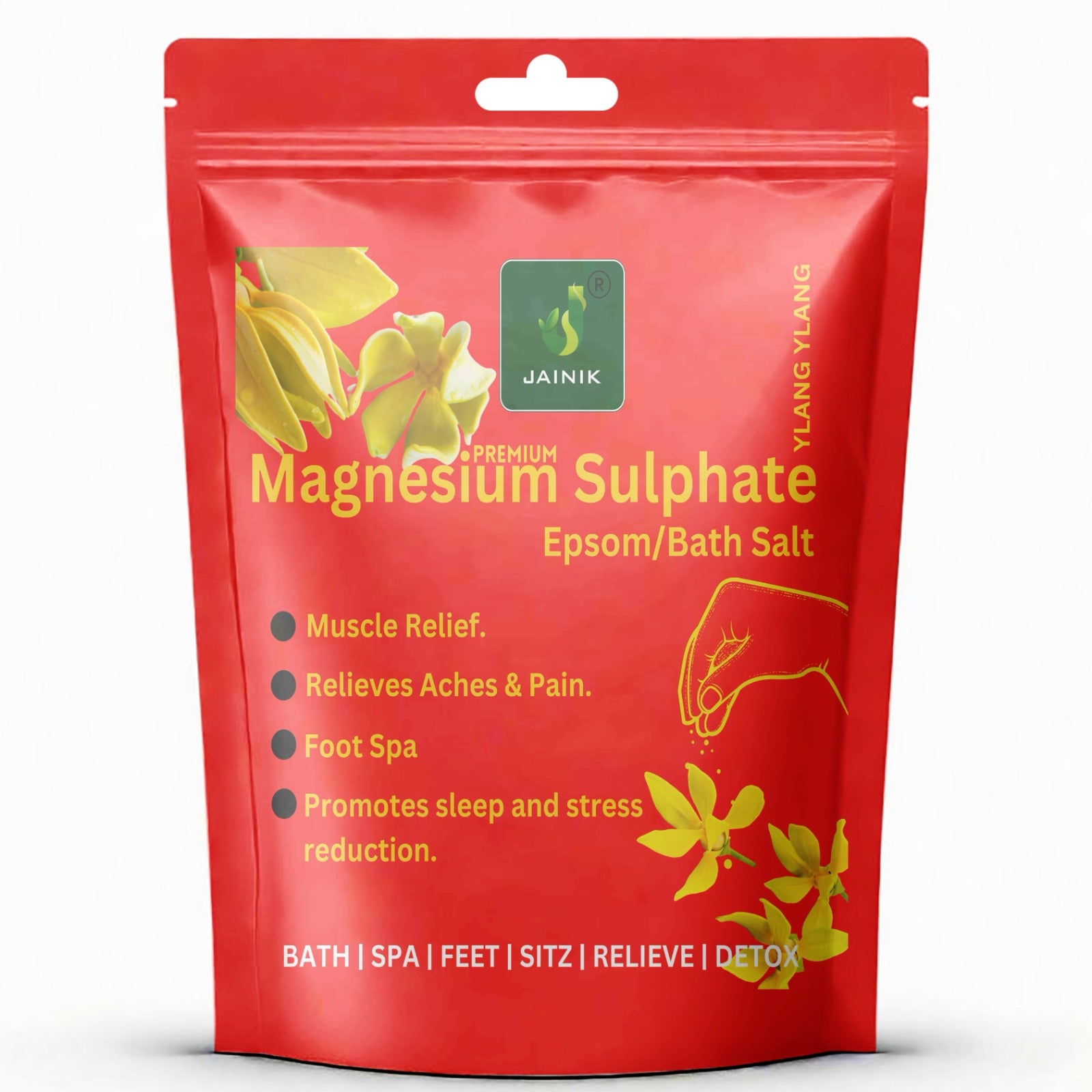 JAINIK YALNG YALNG Epsom Bath Salt For Muscle Relief, Relieves Aches & Pain  (450 g)