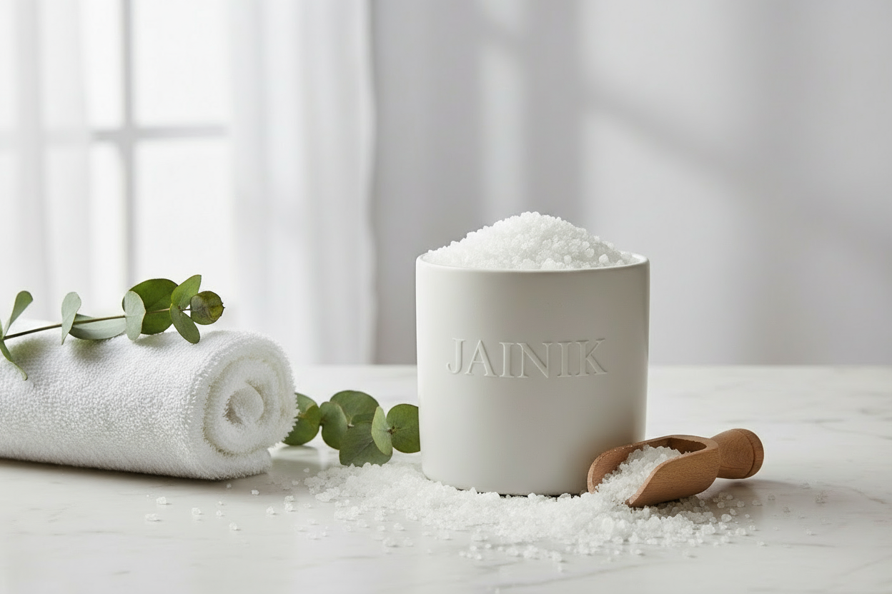 
Bath Salt packs only the Premium Grade, 100% Pure and Unscented product. Epsom Salt has many applications including the following. Versatile Use: Suitable for full-body baths or foot soaks, catering to your personal relaxation preferences. Muscle Relaxation: Helps relax tense muscles and promote overall well-being, ideal for athletes or those with active lifestyles. Pain Relief: Alleviates discomfort from soreness, minor injuries, or everyday stress, promoting a sense of calm and comfort. Premium Quality: 