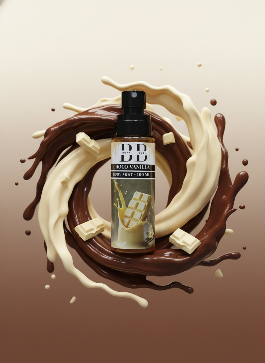 Choco Vanilla Body Mist, 100ml | Long-Lasting Premium Mist Spray for Women | Everyday Wear | Refreshing & Skin-Friendly
